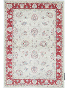 Ziegler 3' 11" X 5' 9" Hand-Knotted Wool Rug 3' 11" X 5' 9" (119 X 175) / Ivory / Red