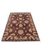 Ziegler 3' 9" X 5' 10" Hand-Knotted Wool Rug 3' 9" X 5' 10" (114 X 178) / Brown / Ivory