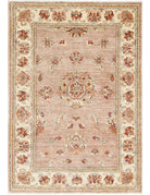 Ziegler 2' 8" X 3' 9" Hand-Knotted Wool Rug 2' 8" X 3' 9" (81 X 114) / Pink / Ivory