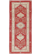 Ziegler 2' 8" X 6' 6" Hand-Knotted Wool Rug 2' 8" X 6' 6" (81 X 198) / Red / Ivory