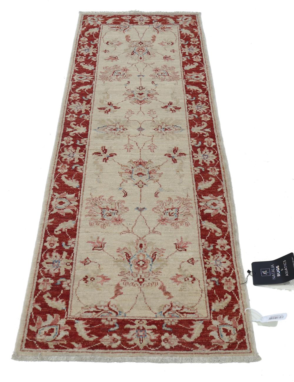 Ziegler 2' 0" X 5' 10" Hand-Knotted Wool Rug 2' 0" X 5' 10" (61 X 178) / Ivory / Red