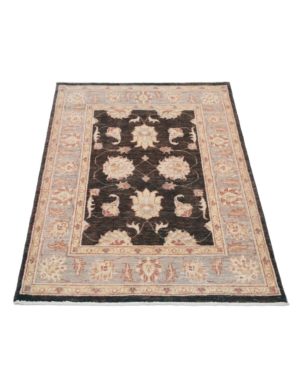 Ziegler 2' 10" X 4' 1" Hand-Knotted Wool Rug 2' 10" X 4' 1" (86 X 124) / Brown / Grey