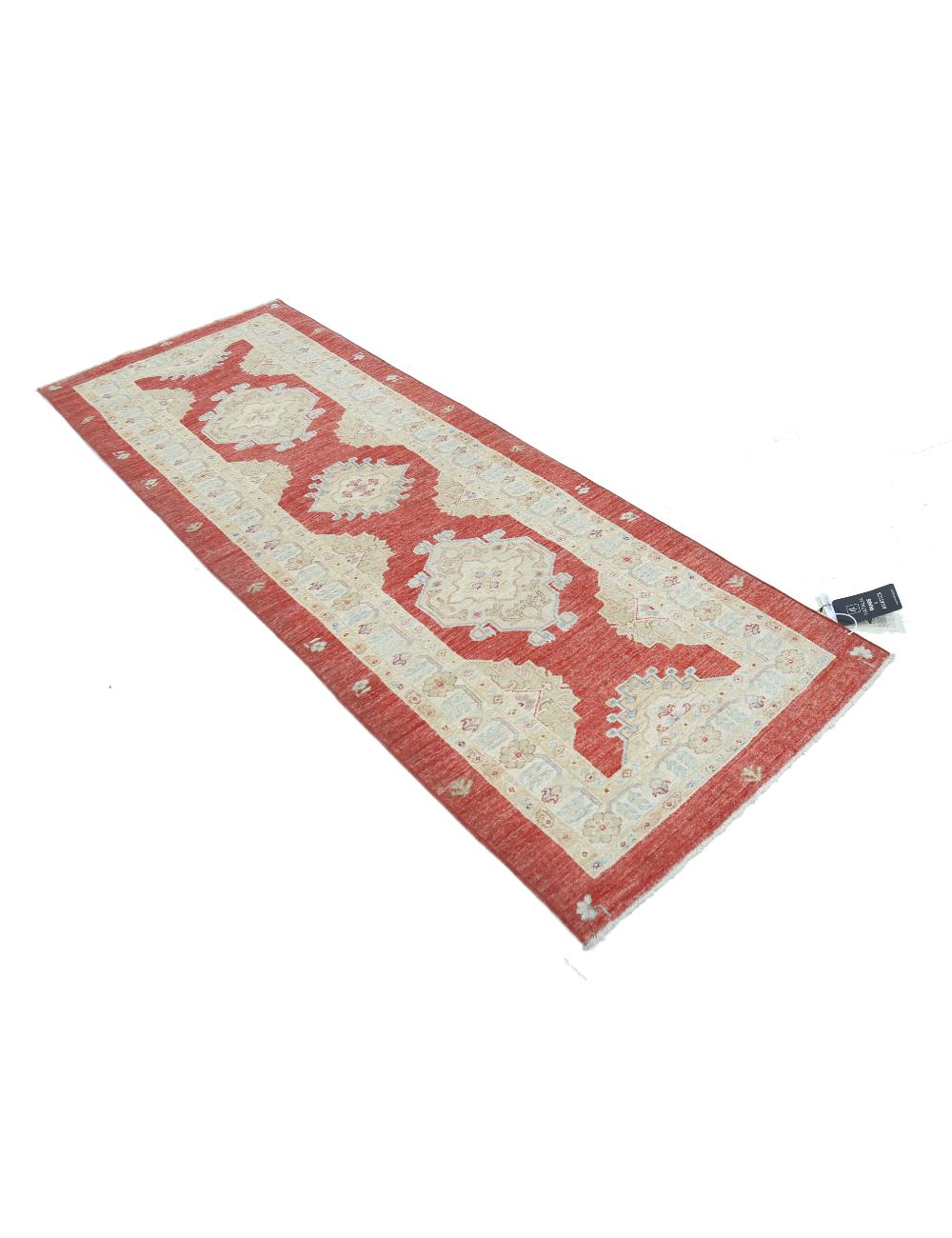 Ziegler 2' 9" X 7' 8" Hand-Knotted Wool Rug 2' 9" X 7' 8" (84 X 234) / Red / Ivory