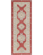 Ziegler 2' 9" X 7' 8" Hand-Knotted Wool Rug 2' 9" X 7' 8" (84 X 234) / Red / Ivory