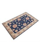 Ziegler 2' 7" X 4' 4" Hand-Knotted Wool Rug 2' 7" X 4' 4" (79 X 132) / Blue / Ivory