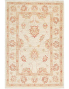 Ziegler 2' 8" X 3' 10" Hand-Knotted Wool Rug 2' 8" X 3' 10" (81 X 117) / Ivory / Red