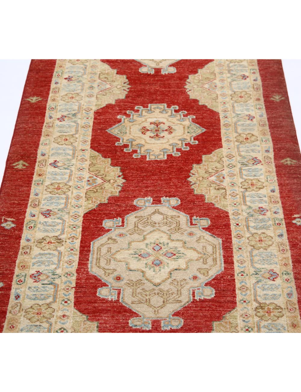 Ziegler 2' 11" X 7' 9" Hand-Knotted Wool Rug 2' 11" X 7' 9" (89 X 236) / Red / Ivory