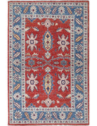 Ziegler 3' 4" X 5' 0" Hand-Knotted Wool Rug 3' 4" X 5' 0" (102 X 152) / Red / Blue