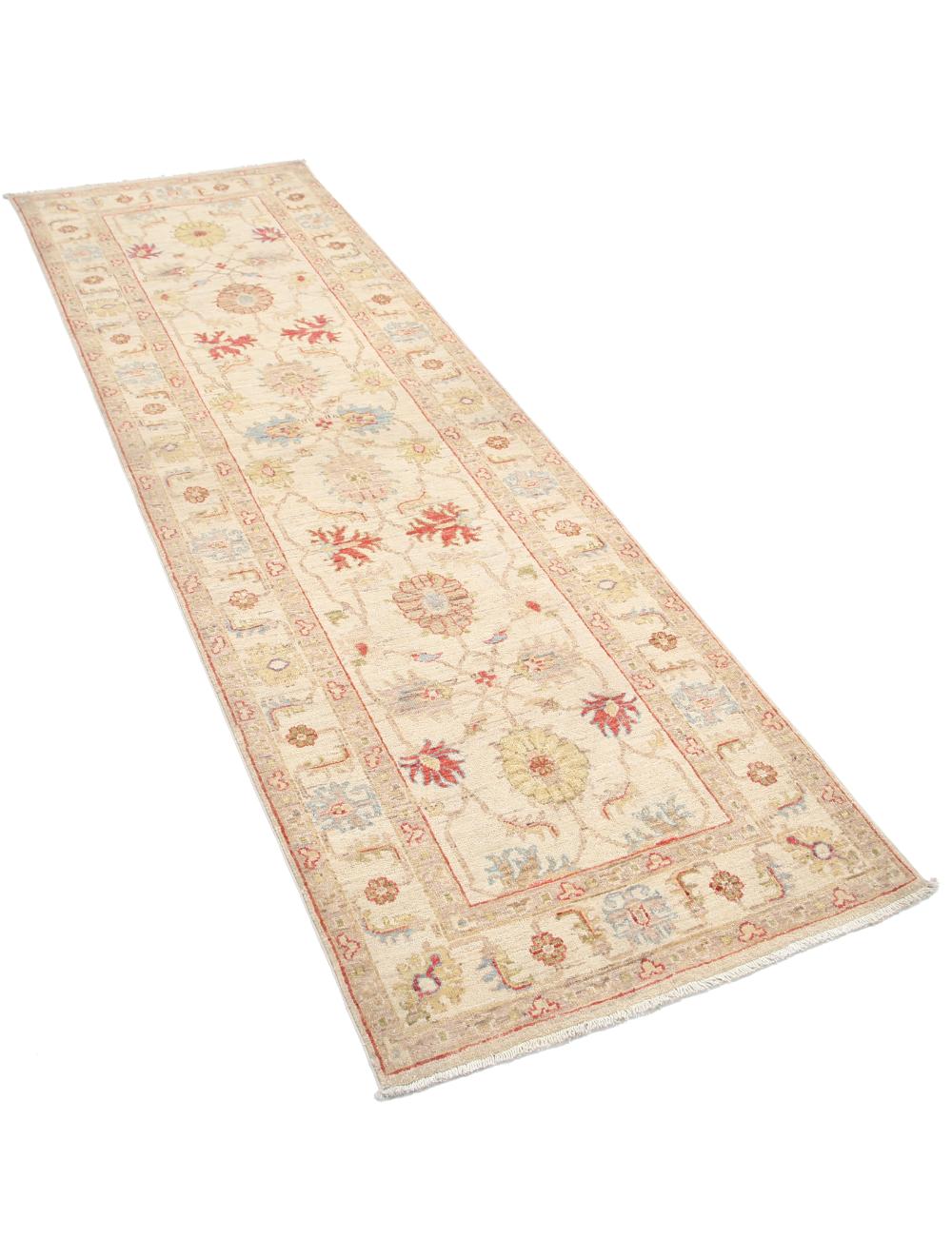 Ziegler 2' 7" X 8' 2" Hand-Knotted Wool Rug 2' 7" X 8' 2" (79 X 249) / Ivory / Multi