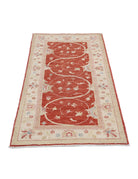 Ziegler 2' 8" X 4' 7" Hand-Knotted Wool Rug 2' 8" X 4' 7" (81 X 140) / Red / Ivory