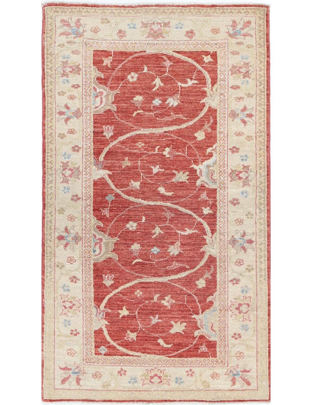 Ziegler 2' 8" X 4' 7" Hand-Knotted Wool Rug 2' 8" X 4' 7" (81 X 140) / Red / Ivory