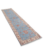 Ziegler 2' 6" X 9' 9" Hand-Knotted Wool Rug 2' 6" X 9' 9" (76 X 297) / Blue / Ivory