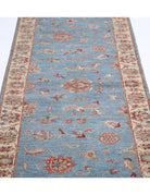 Ziegler 2' 6" X 9' 9" Hand-Knotted Wool Rug 2' 6" X 9' 9" (76 X 297) / Blue / Ivory