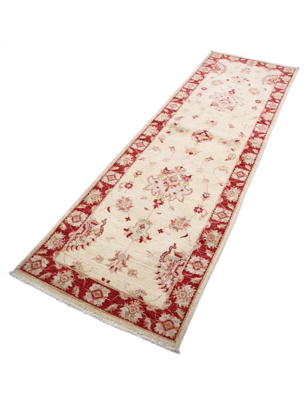 Ziegler 2' 7" X 8' 4" Hand-Knotted Wool Rug 2' 7" X 8' 4" (79 X 254) / Ivory / Red