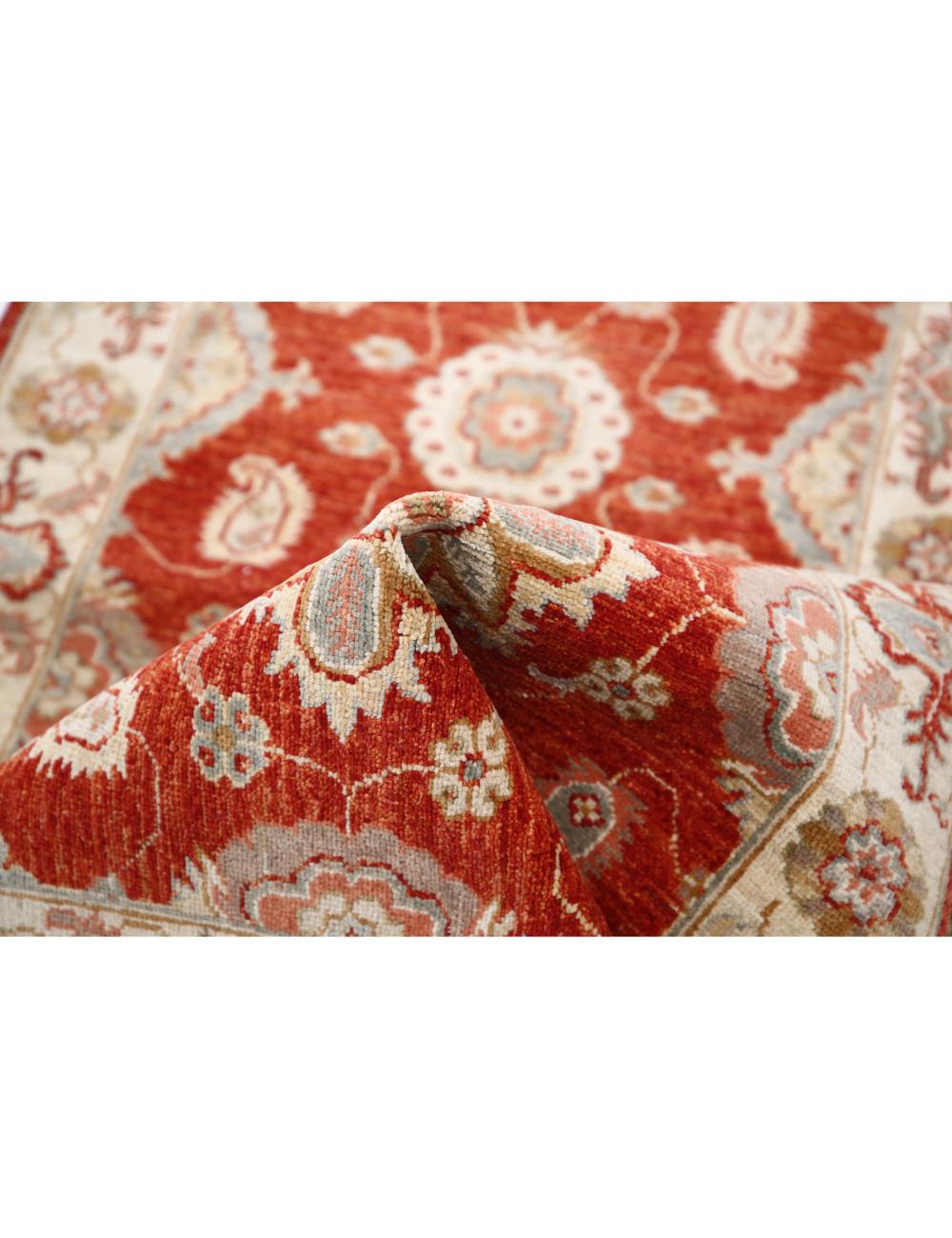 Ziegler 2' 7" X 8' 0" Hand-Knotted Wool Rug 2' 7" X 8' 0" (79 X 244) / Red / Ivory