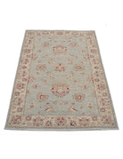 Ziegler 2' 11" X 4' 3" Hand-Knotted Wool Rug 2' 11" X 4' 3" (89 X 130) / Blue / Ivory