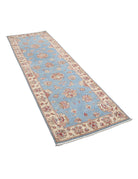 Ziegler 2' 8" X 8' 3" Hand-Knotted Wool Rug 2' 8" X 8' 3" (81 X 251) / Blue / Ivory