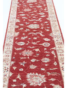 Ziegler 2' 8" X 9' 9" Hand-Knotted Wool Rug 2' 8" X 9' 9" (81 X 297) / Red / Ivory