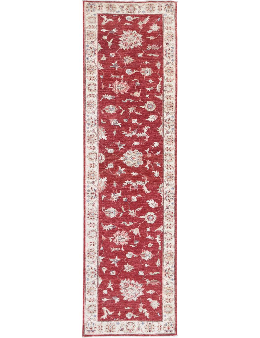 Ziegler 2' 8" X 9' 9" Hand-Knotted Wool Rug 2' 8" X 9' 9" (81 X 297) / Red / Ivory