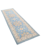 Ziegler 2' 9" X 8' 0" Hand-Knotted Wool Rug 2' 9" X 8' 0" (84 X 244) / Blue / Ivory