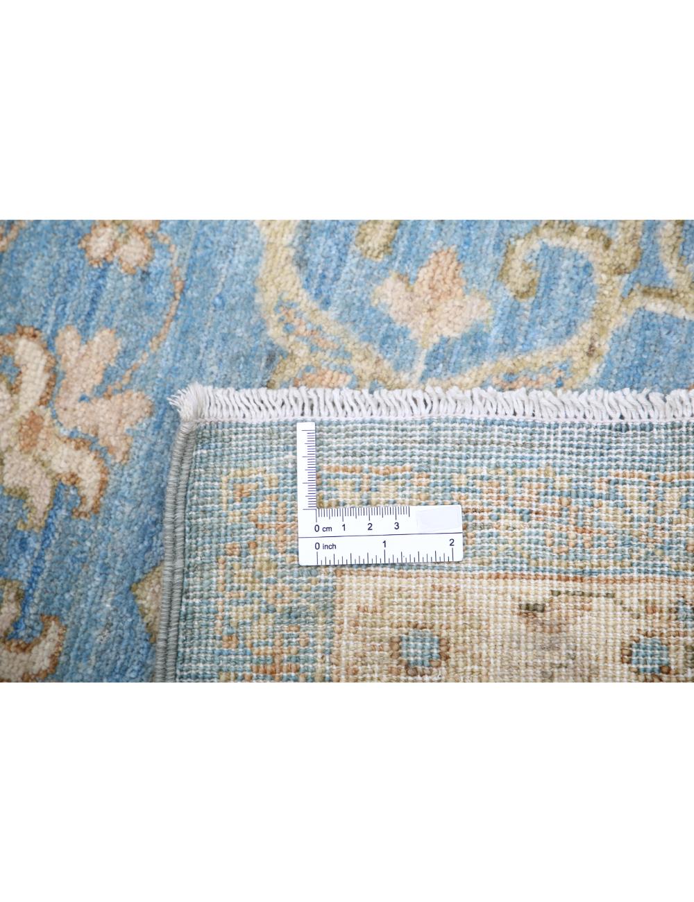 Ziegler 2' 9" X 8' 0" Hand-Knotted Wool Rug 2' 9" X 8' 0" (84 X 244) / Blue / Ivory