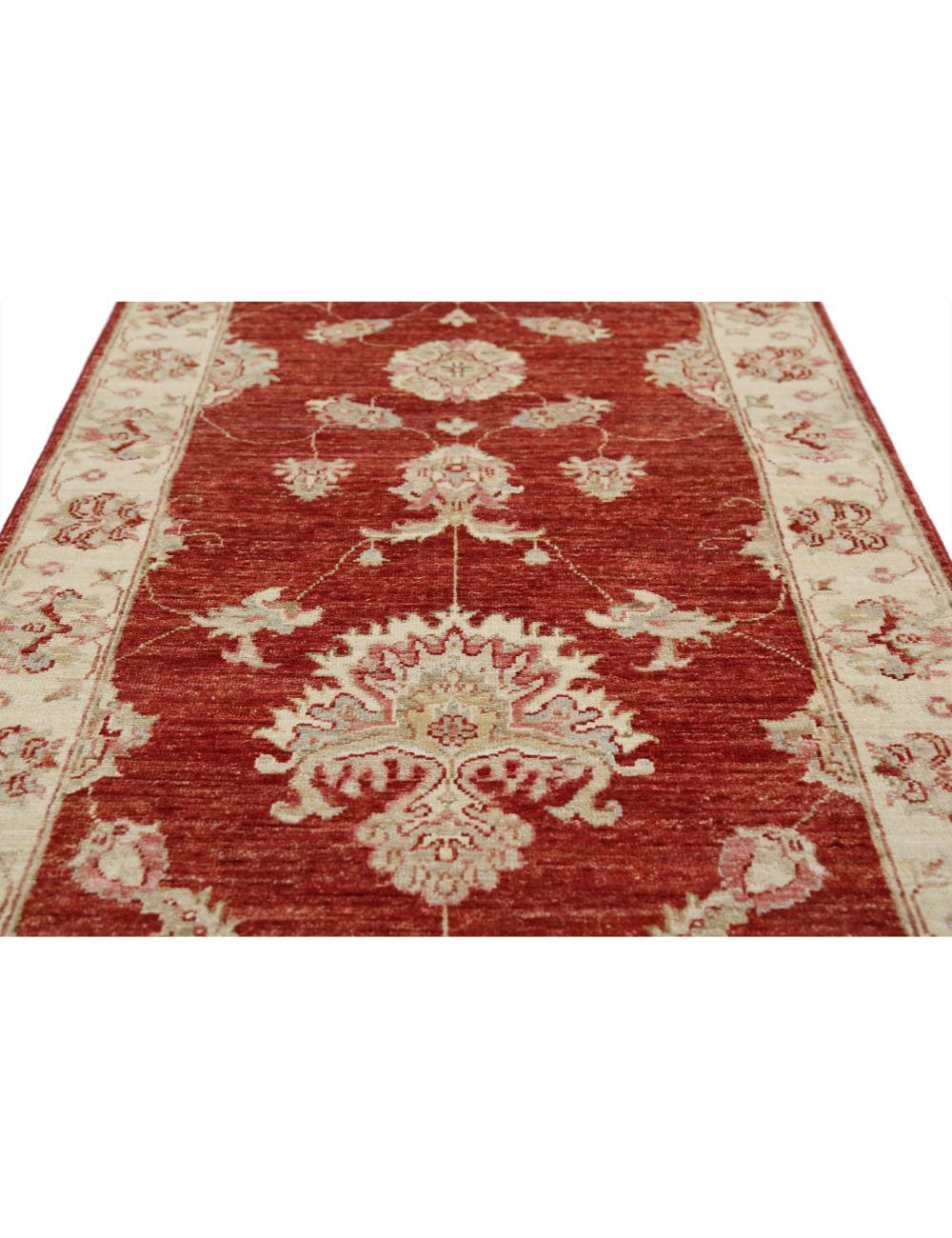 Ziegler 2' 7" X 7' 10" Hand-Knotted Wool Rug 2' 7" X 7' 10" (79 X 239) / Red / Ivory