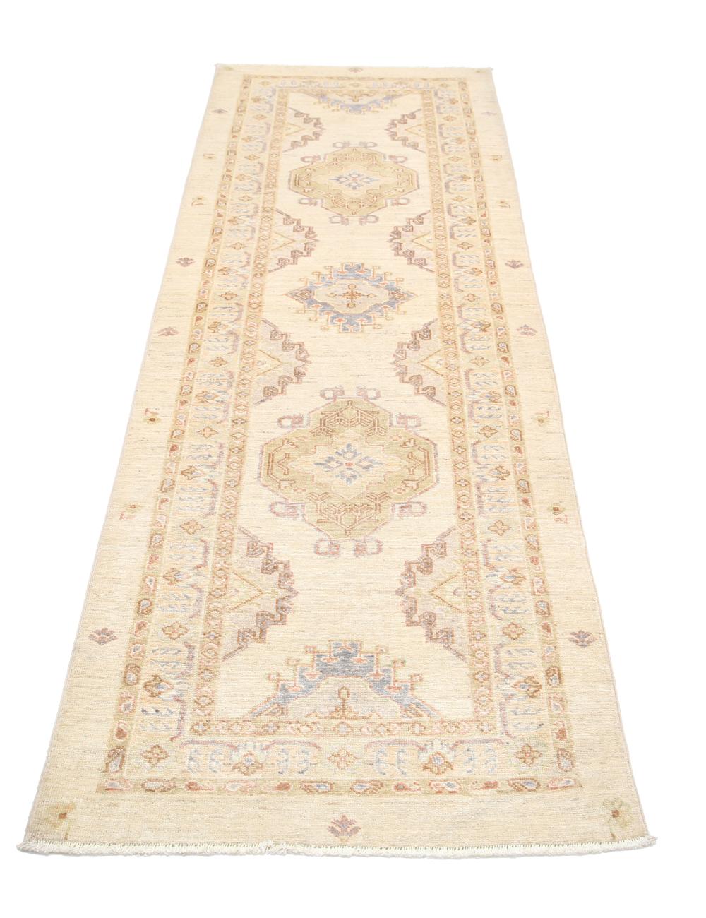 Ziegler 2' 8" X 8' 0" Hand-Knotted Wool Rug 2' 8" X 8' 0" (81 X 244) / Ivory / Rust