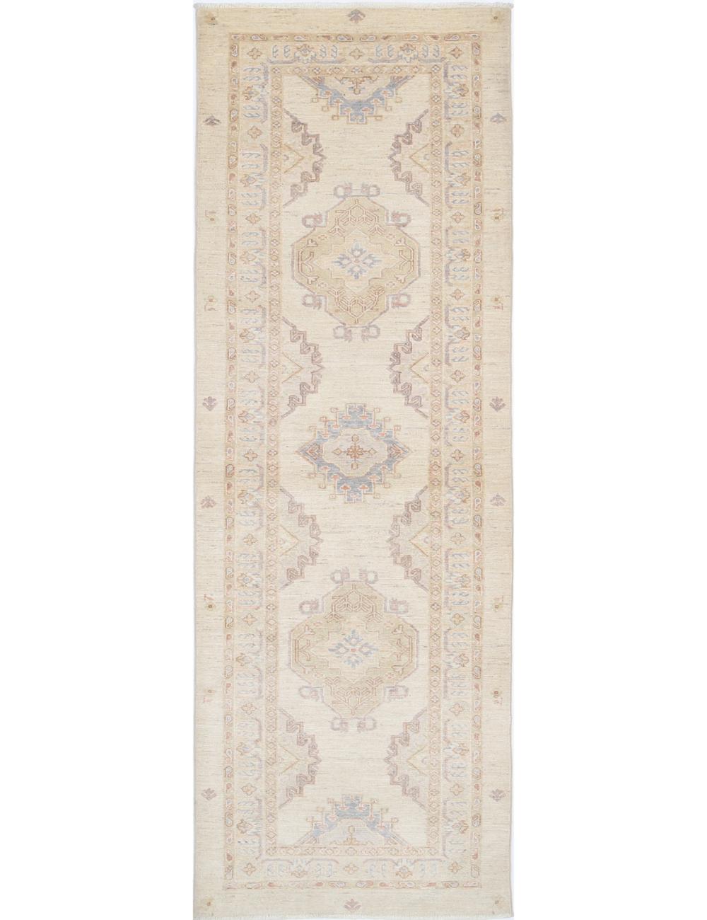 Ziegler 2' 8" X 8' 0" Hand-Knotted Wool Rug 2' 8" X 8' 0" (81 X 244) / Ivory / Rust