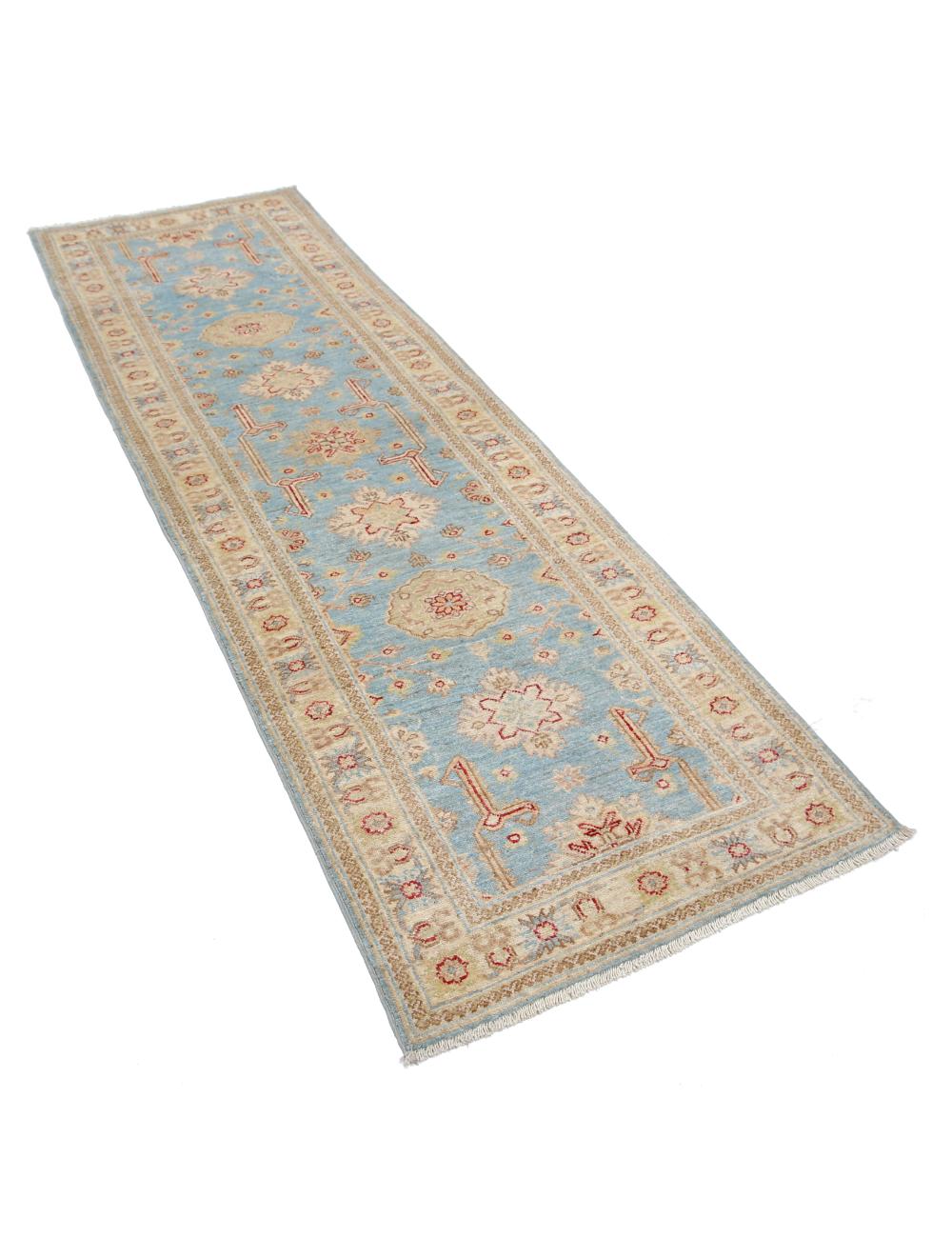 Ziegler 2' 7" X 7' 11" Hand-Knotted Wool Rug 2' 7" X 7' 11" (79 X 241) / Blue / Ivory