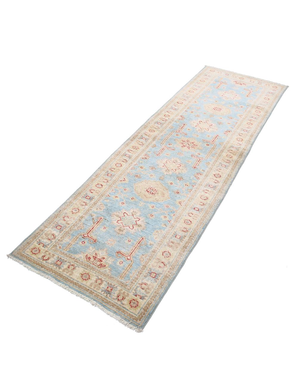 Ziegler 2' 7" X 7' 11" Hand-Knotted Wool Rug 2' 7" X 7' 11" (79 X 241) / Blue / Ivory