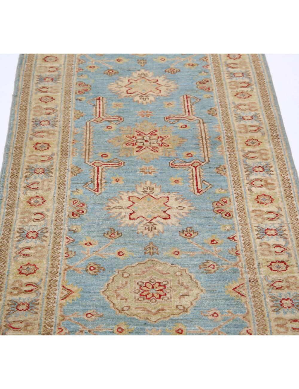 Ziegler 2' 7" X 7' 11" Hand-Knotted Wool Rug 2' 7" X 7' 11" (79 X 241) / Blue / Ivory