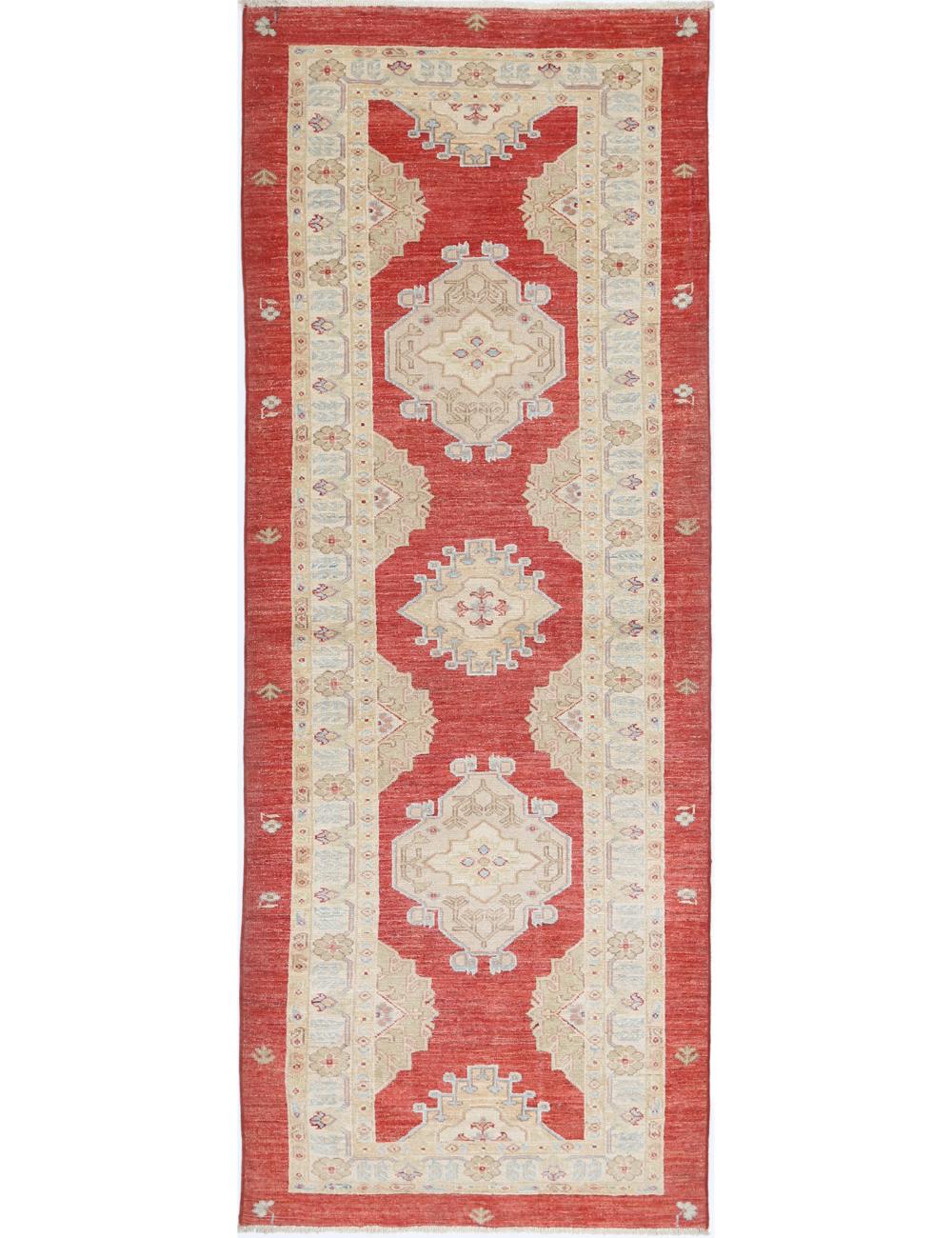 Ziegler 2' 10" X 10' 7" Hand-Knotted Wool Rug 2' 10" X 10' 7" (86 X 323) / Red / Ivory