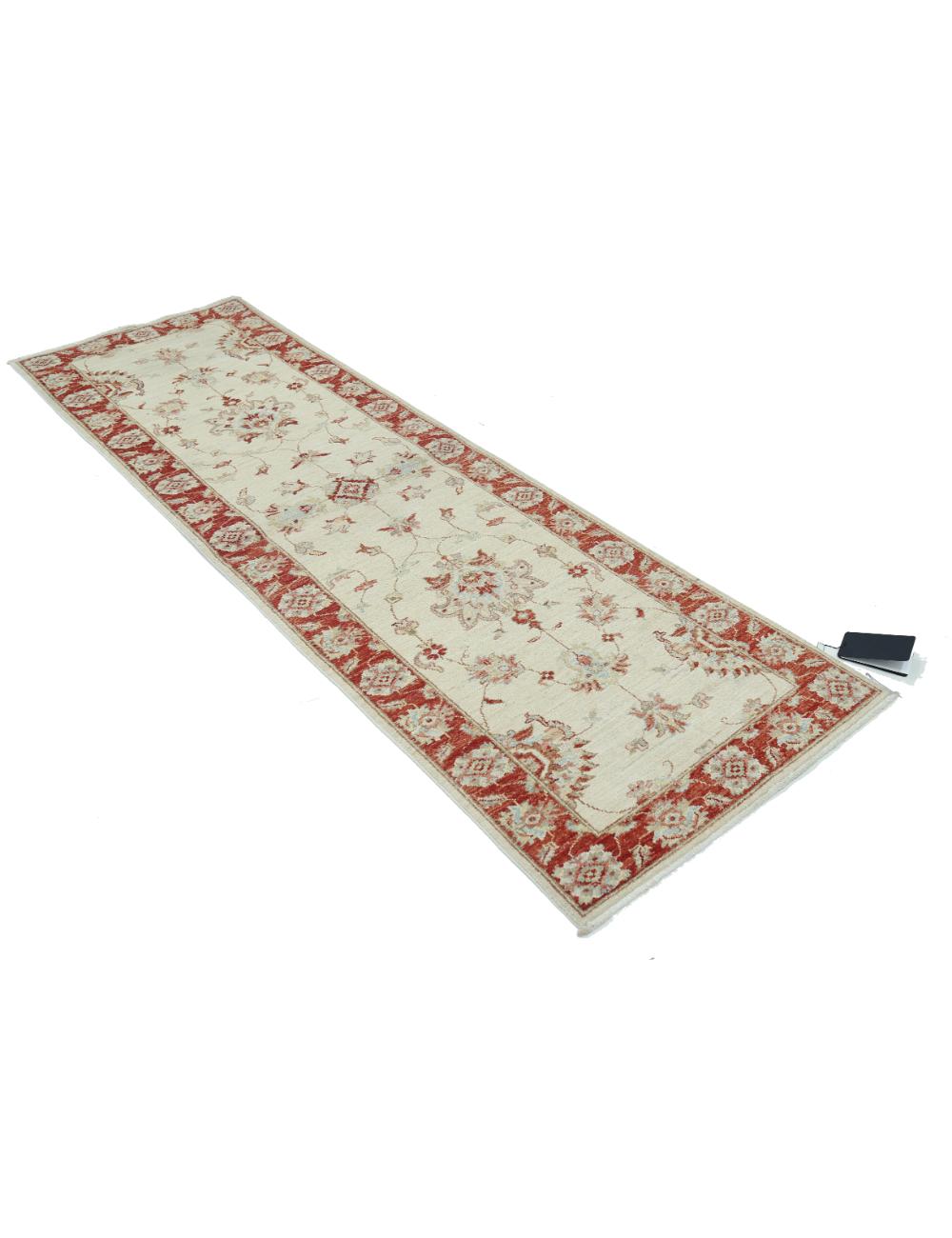 Ziegler 2' 5" X 7' 10" Hand-Knotted Wool Rug 2' 5" X 7' 10" (74 X 239) / Red / Ivory