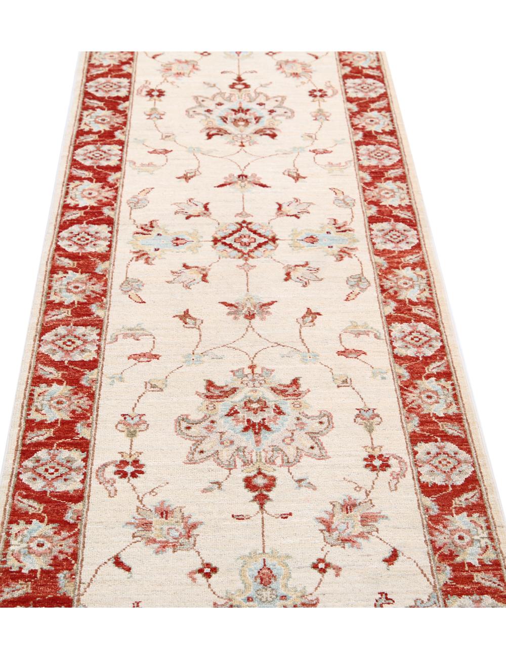 Ziegler 2' 5" X 7' 10" Hand-Knotted Wool Rug 2' 5" X 7' 10" (74 X 239) / Red / Ivory