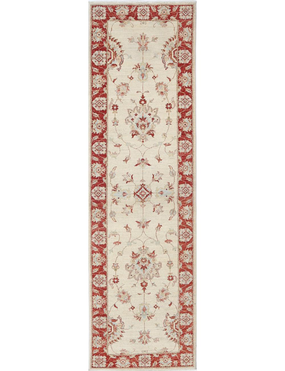 Ziegler 2' 5" X 7' 10" Hand-Knotted Wool Rug 2' 5" X 7' 10" (74 X 239) / Red / Ivory