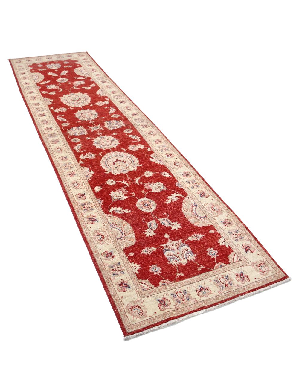 Ziegler 2' 9" X 10' 1" Hand-Knotted Wool Rug 2' 9" X 10' 1" (84 X 307) / Red / Ivory