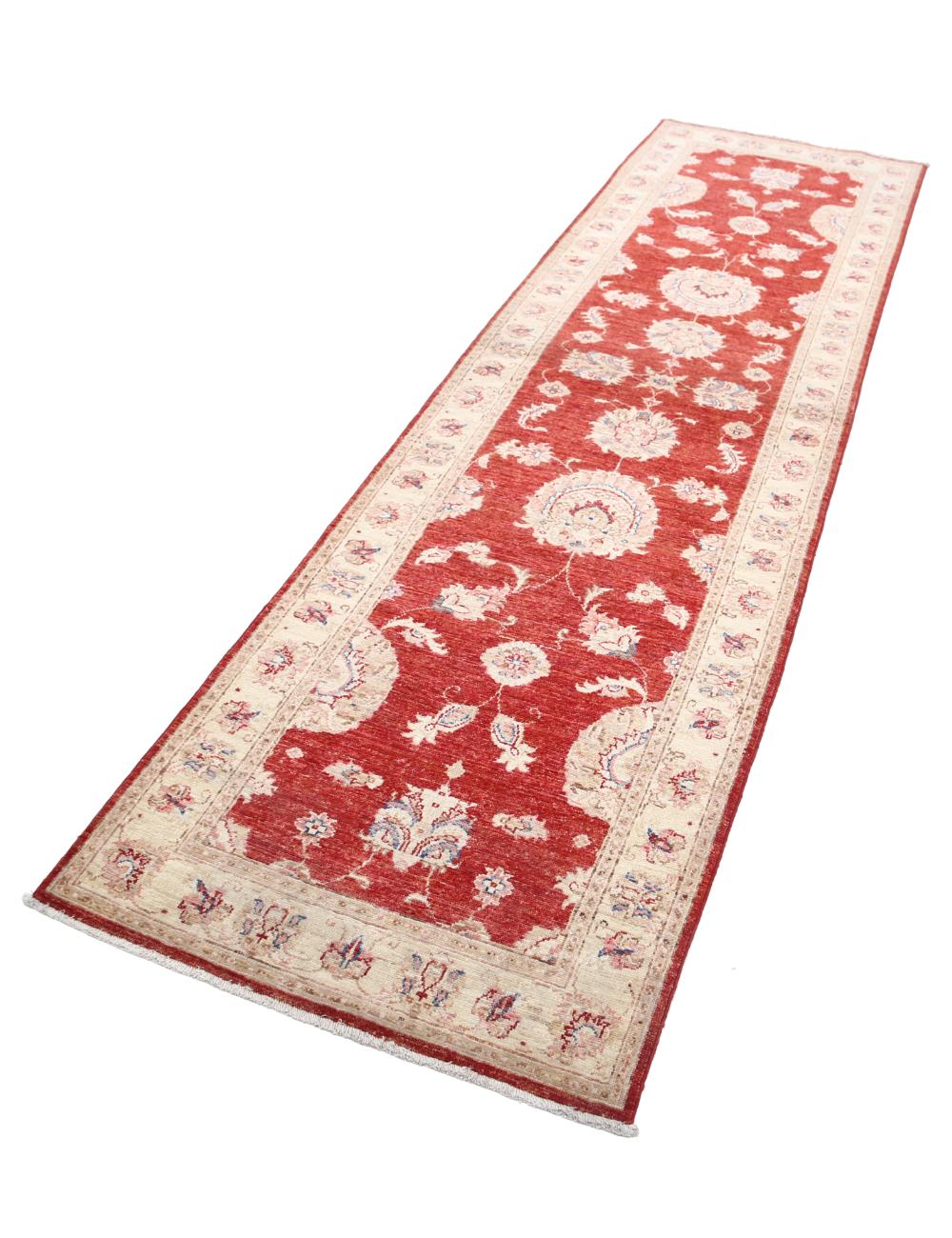 Ziegler 2' 9" X 10' 1" Hand-Knotted Wool Rug 2' 9" X 10' 1" (84 X 307) / Red / Ivory