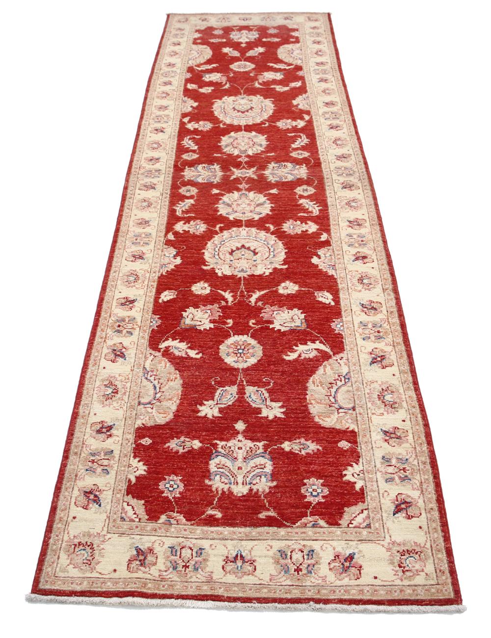 Ziegler 2' 9" X 10' 1" Hand-Knotted Wool Rug 2' 9" X 10' 1" (84 X 307) / Red / Ivory