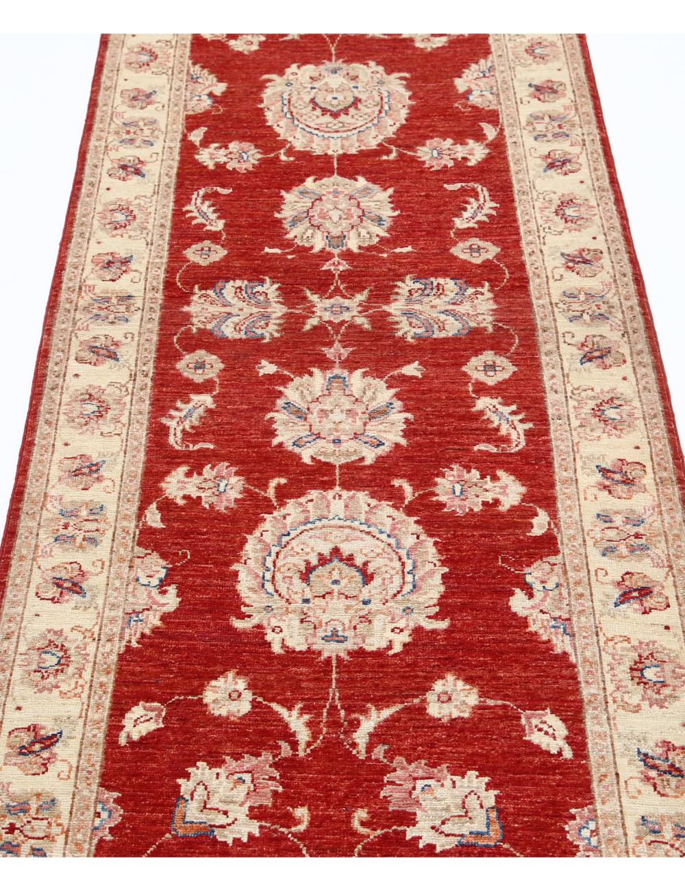 Ziegler 2' 9" X 10' 1" Hand-Knotted Wool Rug 2' 9" X 10' 1" (84 X 307) / Red / Ivory