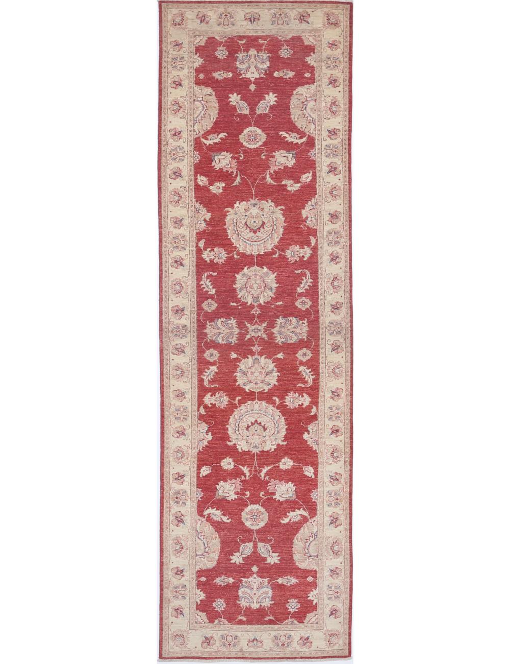 Ziegler 2' 9" X 10' 1" Hand-Knotted Wool Rug 2' 9" X 10' 1" (84 X 307) / Red / Ivory