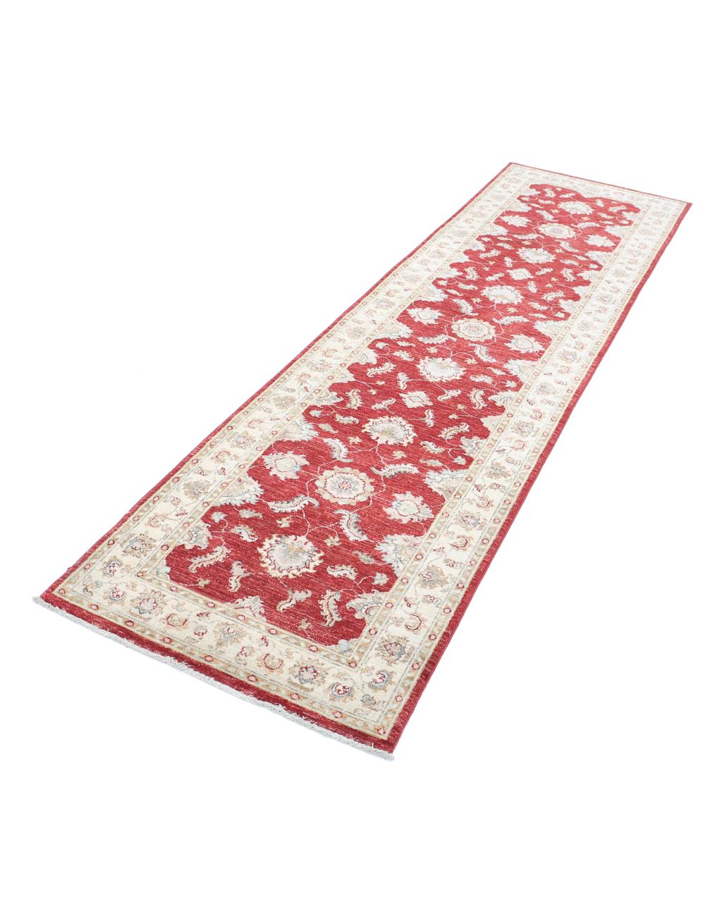 Ziegler 2' 7" X 9' 8" Hand-Knotted Wool Rug 2' 7" X 9' 8" (79 X 295) / Red / Ivory