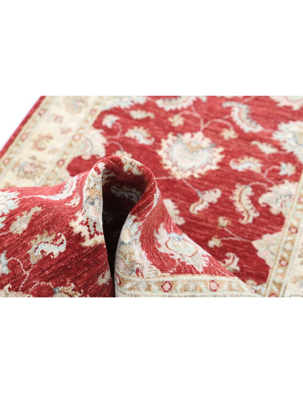 Ziegler 2' 7" X 9' 8" Hand-Knotted Wool Rug 2' 7" X 9' 8" (79 X 295) / Red / Ivory