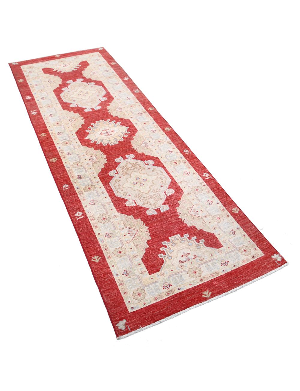 Ziegler 2' 7" X 7' 7" Hand-Knotted Wool Rug 2' 7" X 7' 7" (79 X 231) / Red / Ivory