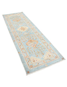 Ziegler 2' 9" X 8' 2" Hand-Knotted Wool Rug 2' 9" X 8' 2" (84 X 249) / Blue / Ivory