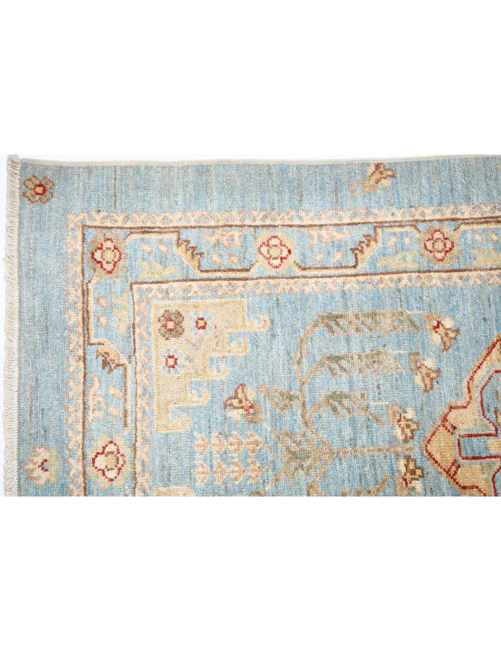 Ziegler 2' 9" X 8' 2" Hand-Knotted Wool Rug 2' 9" X 8' 2" (84 X 249) / Blue / Ivory