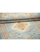 Ziegler 2' 9" X 8' 2" Hand-Knotted Wool Rug 2' 9" X 8' 2" (84 X 249) / Blue / Ivory