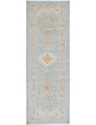 Ziegler 2' 9" X 8' 2" Hand-Knotted Wool Rug 2' 9" X 8' 2" (84 X 249) / Blue / Ivory