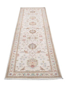 Ziegler 2' 8" X 8' 4" Hand-Knotted Wool Rug 2' 8" X 8' 4" (81 X 254) / Ivory / Blue