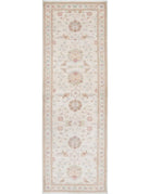 Ziegler 2' 8" X 8' 4" Hand-Knotted Wool Rug 2' 8" X 8' 4" (81 X 254) / Ivory / Blue