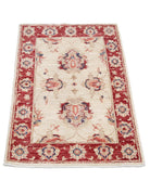 Ziegler 1' 11" X 2' 11" Hand-Knotted Wool Rug 1' 11" X 2' 11" (58 X 89) / Ivory / Red